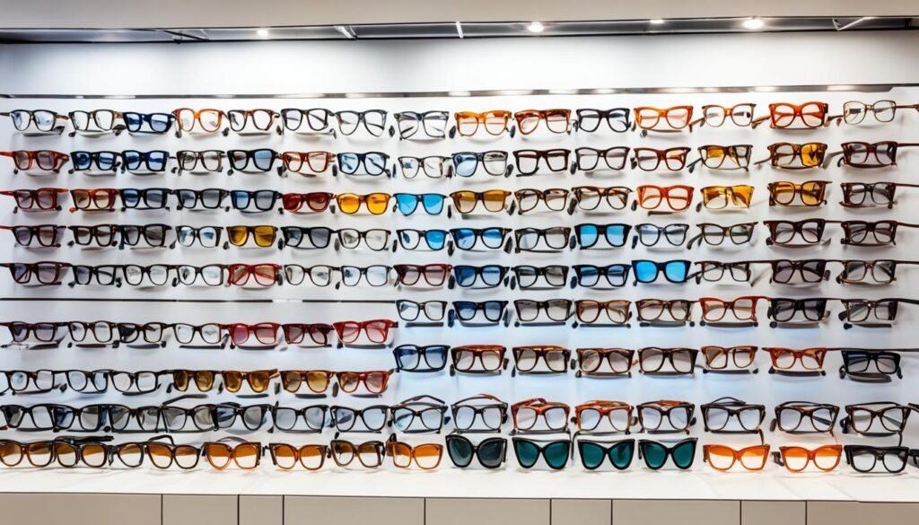 variada selección de monturas de gafas variada selección de monturas de gafas