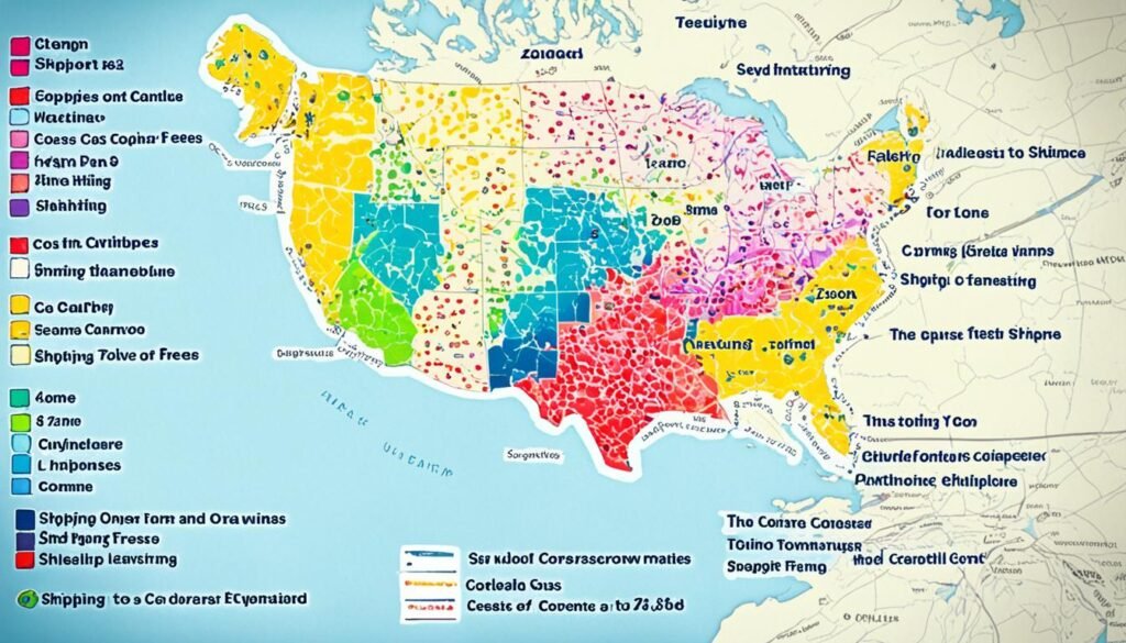 zonas de envío zonas de envío